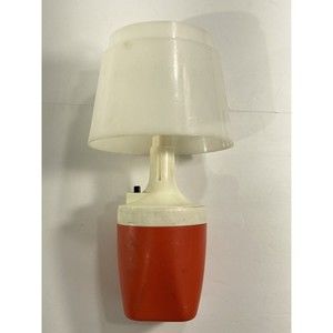Vtg Ray-o-vac No.100 Portable 6 Volt Table Camping Hunting Emergency Lamp Orange
